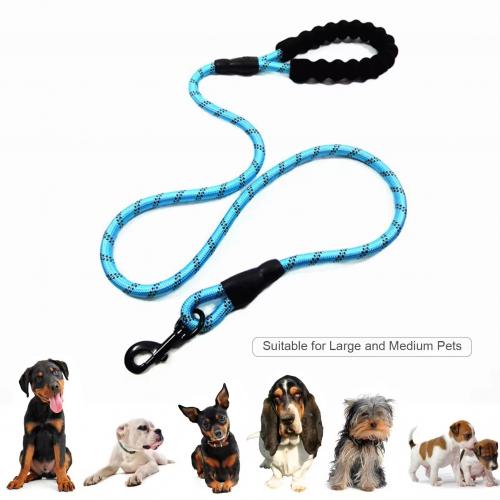 Round dog leash